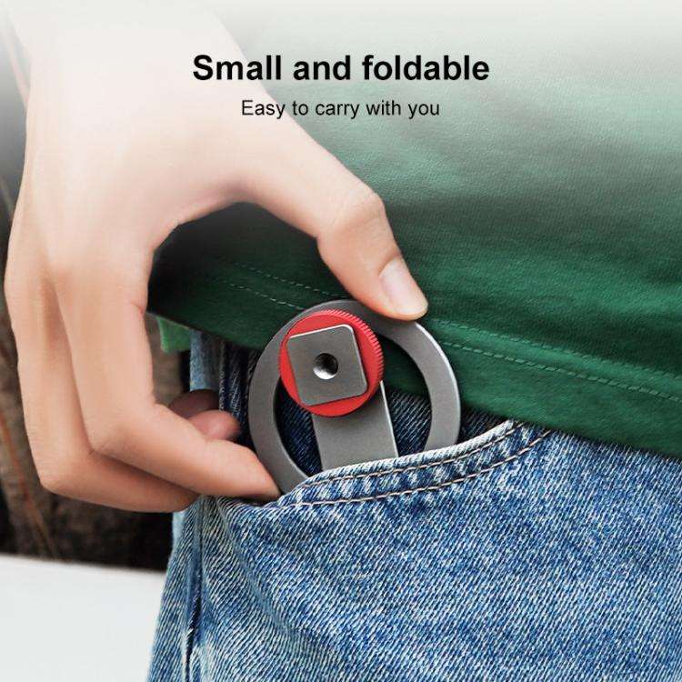 Flymile Magnetic Phone Tripod Mount MagSafe Adapter Phone Holder, Style:Folding Cold Shoe Mount