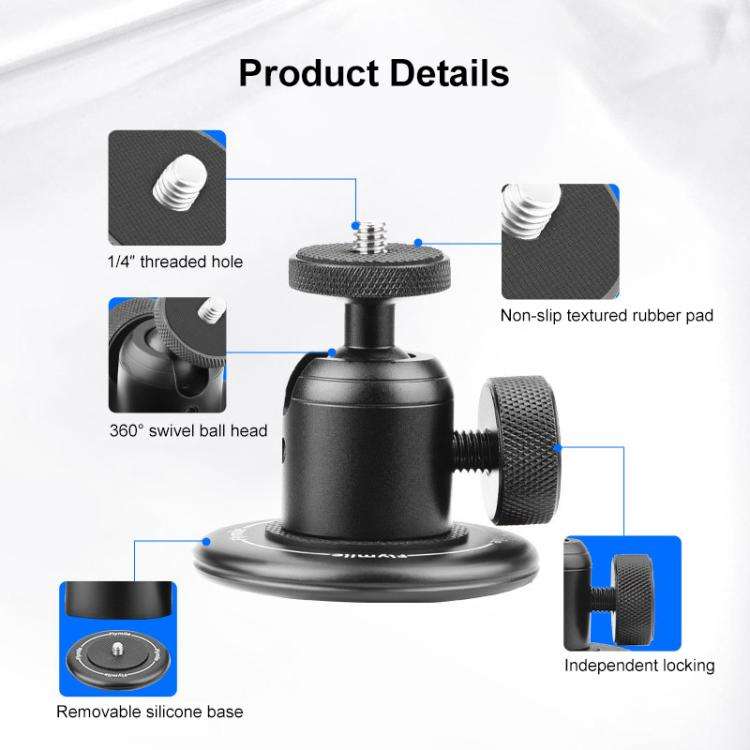 Strong Magnetic Round Base Aluminum Alloy Desktop Base