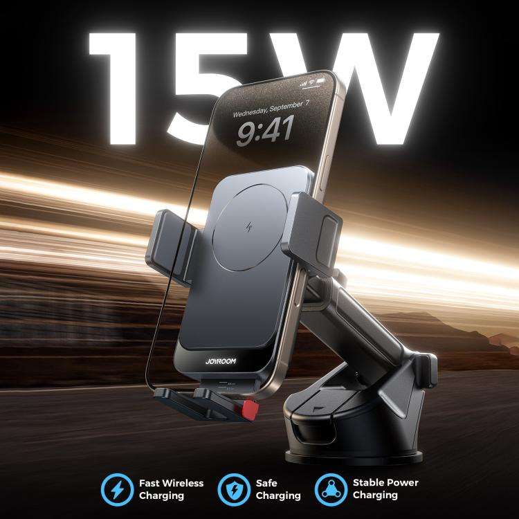 JOYROOM JR-ZS241S 15W Car Wireless Charging Holder(Black)