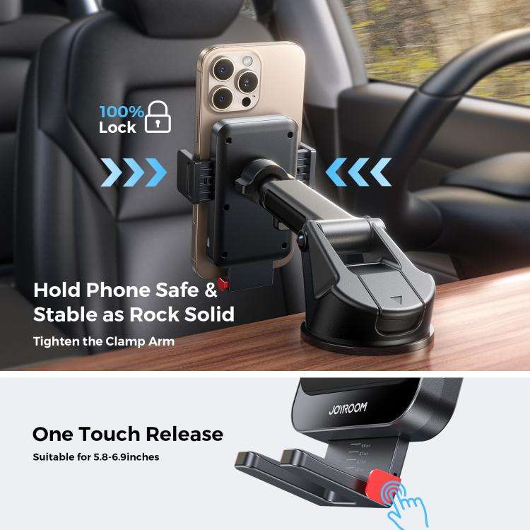 JOYROOM JR-ZS241S 15W Car Wireless Charging Holder(Black)