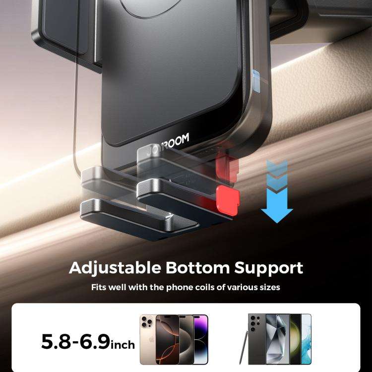 JOYROOM JR-ZS241S 15W Car Wireless Charging Holder(Black)