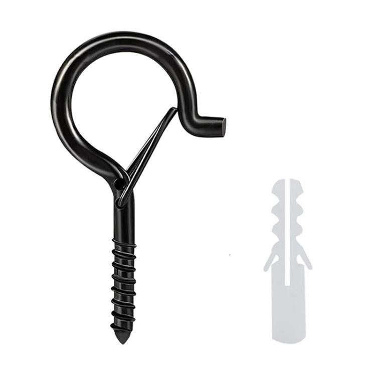 Metal Sheep Eye Spring Hook, Specification:Black M6