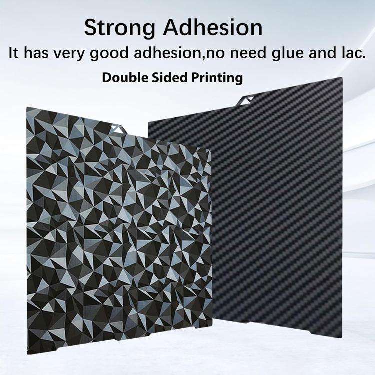 3D Printer Build Plate Spring Steel Sheet For ANYCUBIC 268x256mm, Style:PET Carbon Fiber + PEO Di...