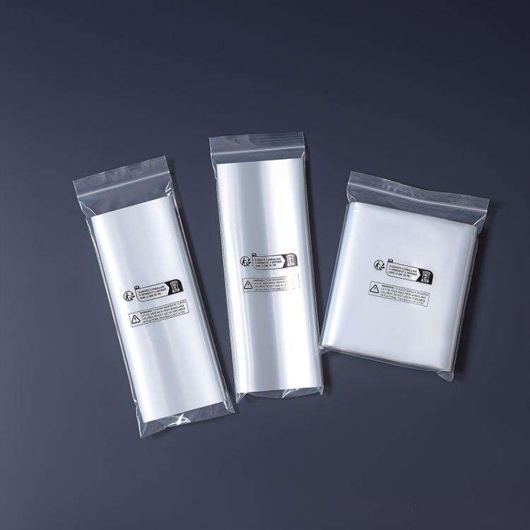 100pcs Double Layer Environmental Label Warning Printed Ziplock Bag, Size:8 x 12cm 8 Wire