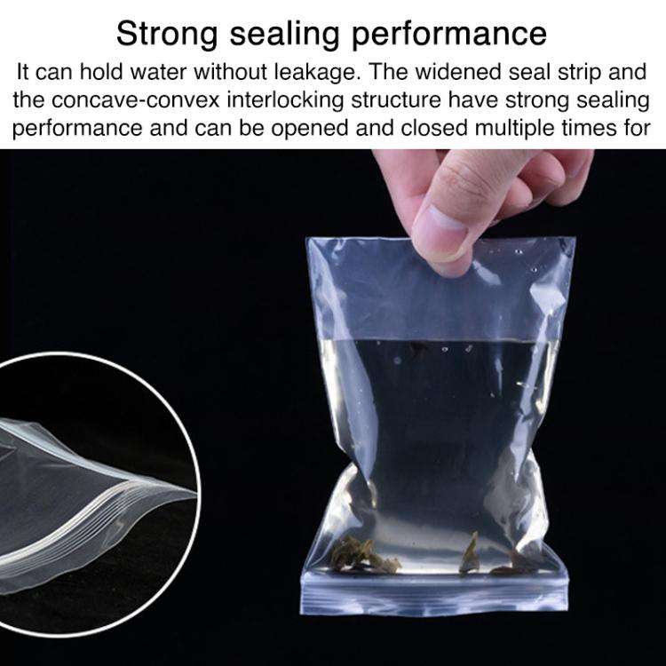 100pcs Double Layer Environmental Label Warning Printed Ziplock Bag, Size:8 x 9.5cm 12 Wire