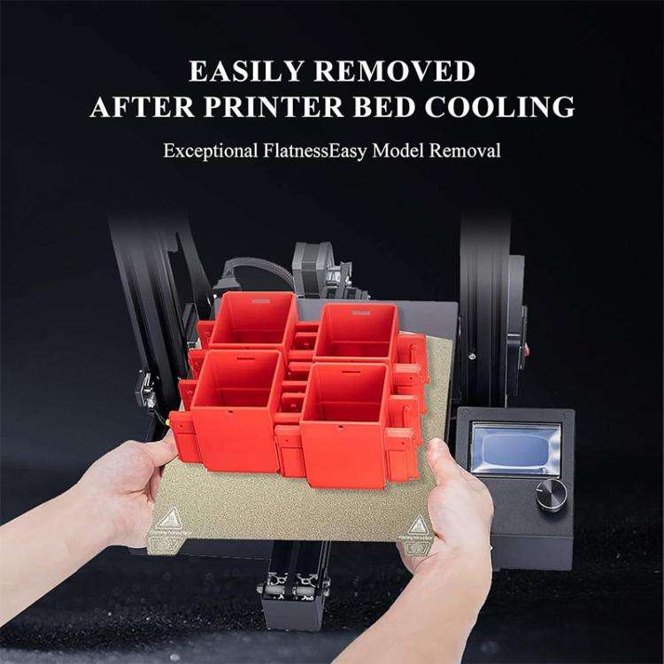 3D Printer Build Plate Spring Steel Sheet For Creality 235x235mm, Style:PEI Double-sided Coating