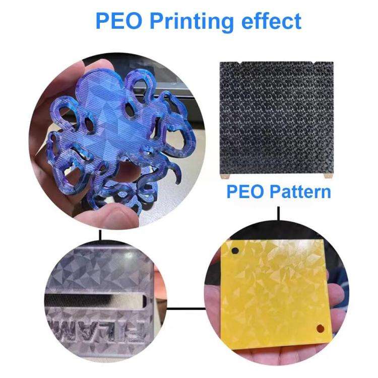 3D Printer Build Plate Spring Steel Sheet For Creality 235x235mm, Style:PEI Coating + PEO Film