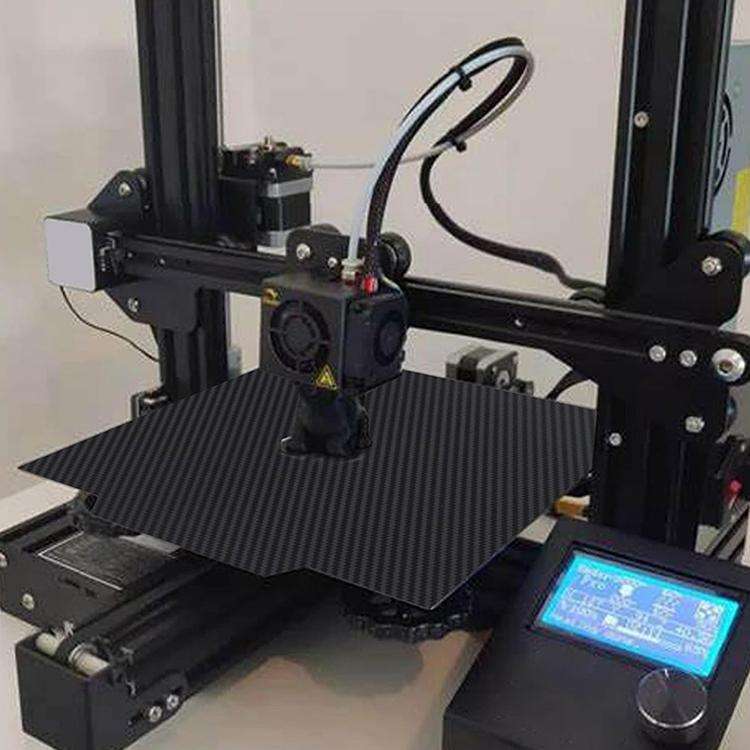 PET Carbon Fiber PEO Diamond Film Double-Sided 3D Printer Build Plate, Size:235x235mm