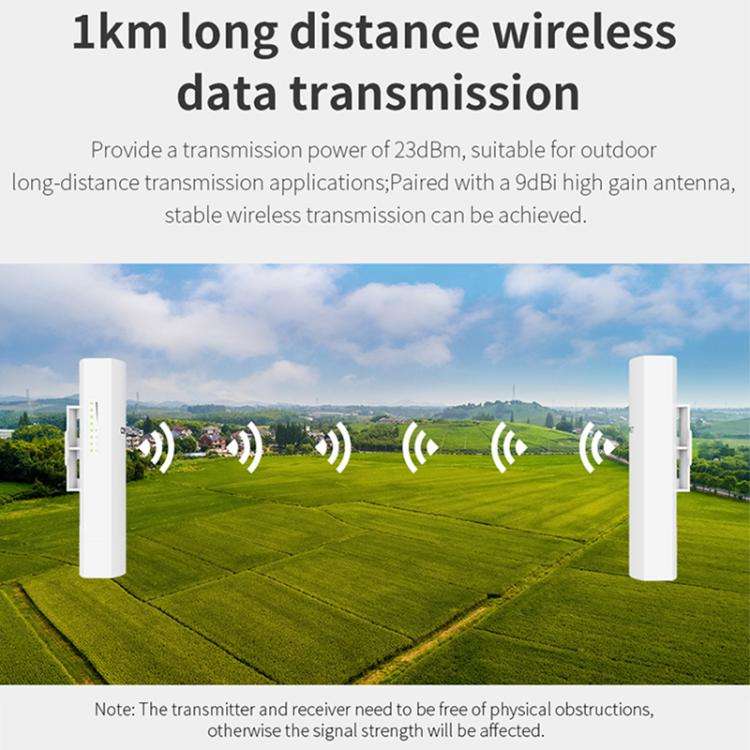 COMFAST CF-E112N V2 2.4GHz 300Mbps 9dBi Monitoring Bridge Set, Plug:UK Plug
