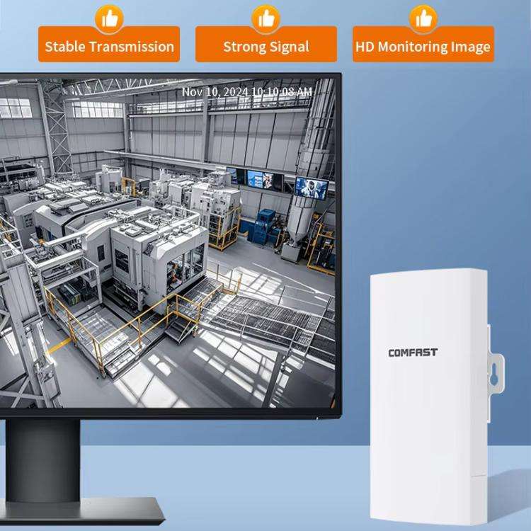 COMFAST CF-E112N V2 2.4GHz 300Mbps 9dBi Monitoring Bridge Set, Plug:UK Plug