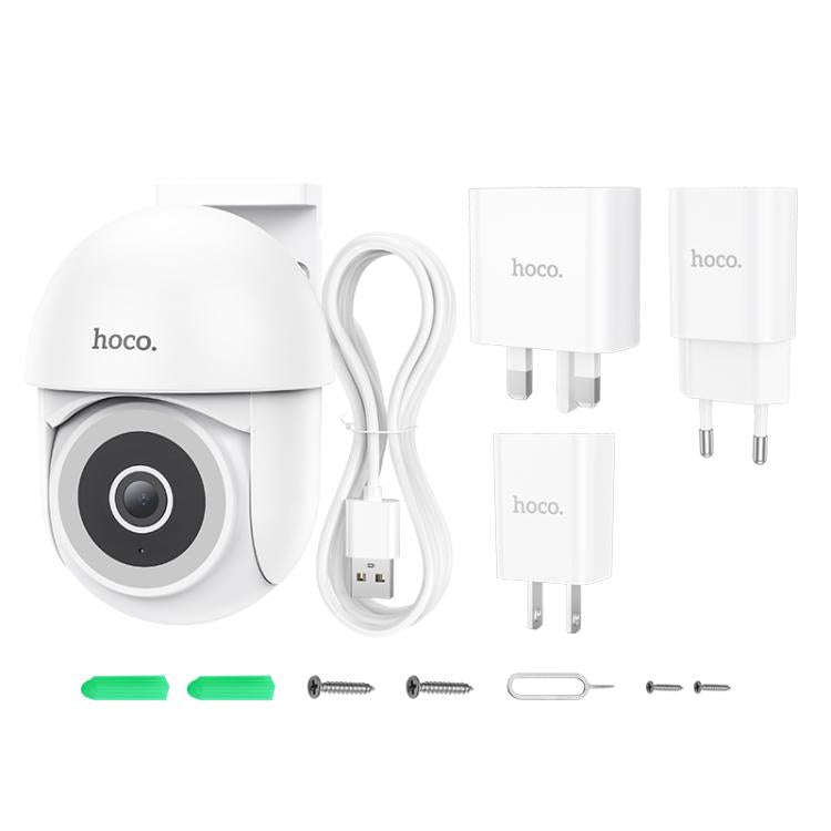 hoco D2 3MP 2.4G WiFi IP65 Outdoor PTZ HD Camera(UK Plug)