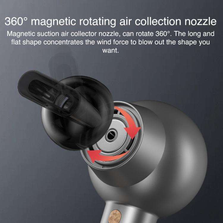 WG-F01 LED Digital Display Smart Frequency Conversion Negative Ion High Speed Hair Dryer, UK Plug...