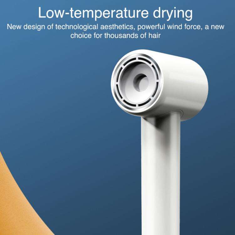 WG-F02 LED Digital Display High Speed Negative Ion Hair Dryer, US Plug(White)