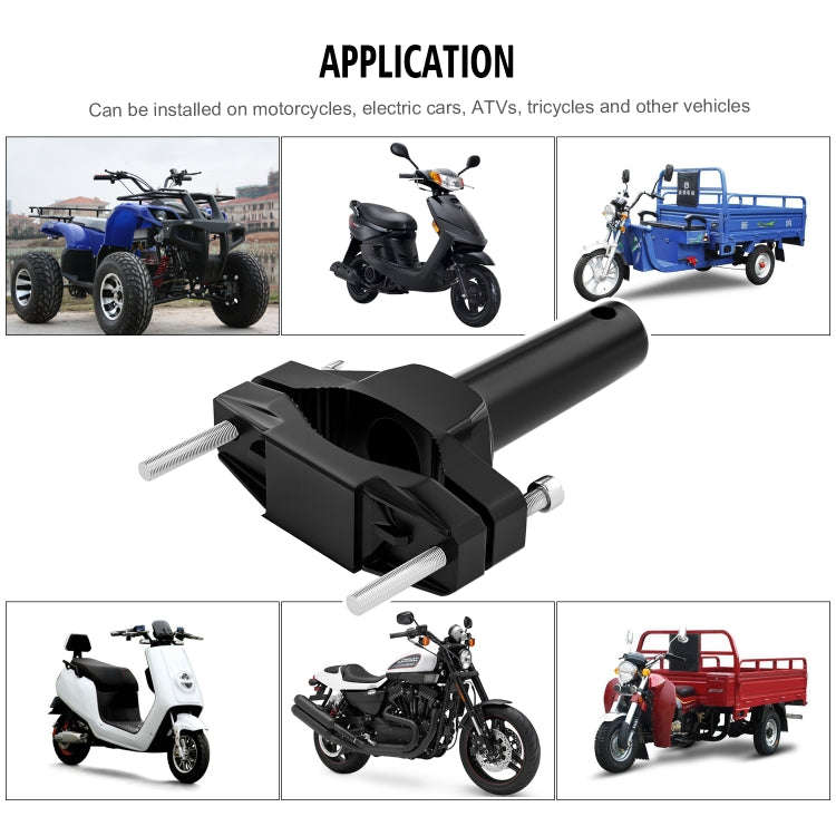 CS-1090A1 Motorcycle Modified Bumper Shock Absorption Fixture Spotlight Fixing Bracket(Black)