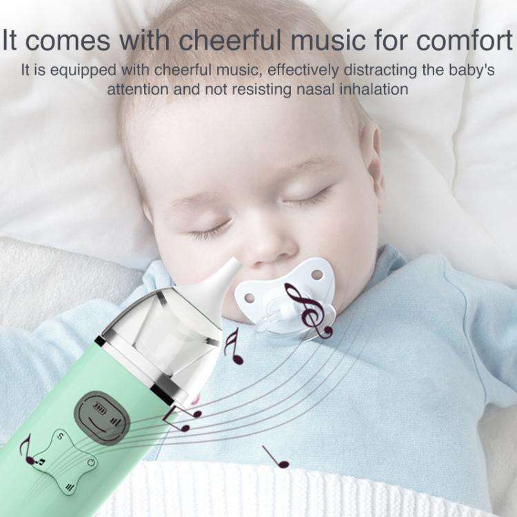 FY-B201 Electric Nasal Aspirator USB Rechargeable Baby Nose Cleaner(Green)