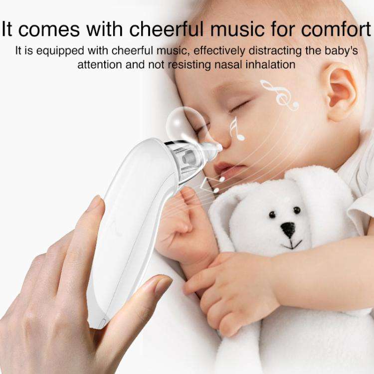 FY-B203 Baby Electric Nasal Aspirator Baby Nose Cleaning Device, EU Plug(White)