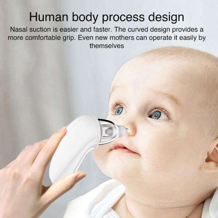 FY-B203 Baby Electric Nasal Aspirator Baby Nose Cleaning Device, UK Plug(White)