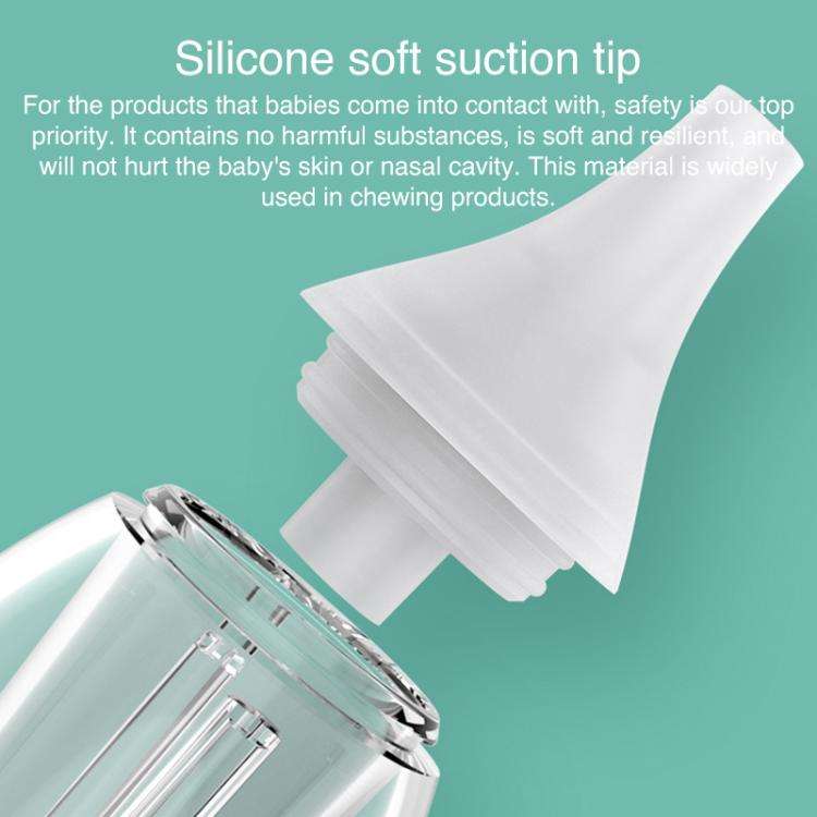 FY-B203 Baby Electric Nasal Aspirator Baby Nose Cleaning Device, US Plug(White)