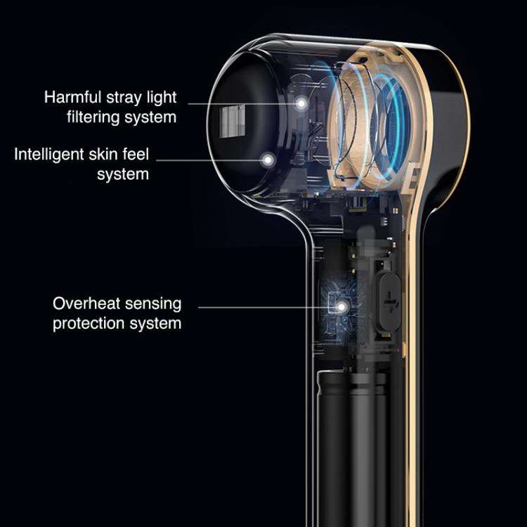 AF-101 Home Milk Light DPL Freezing Point Photon Skin Rejuvenation Device, EU Plug(Black)