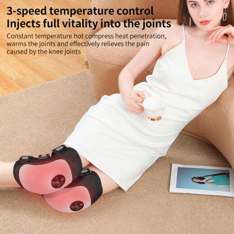 WG-JB-704 Home Rechargeable Heating Knee Massager Joint Knee Pad Massager, Specification:Dual