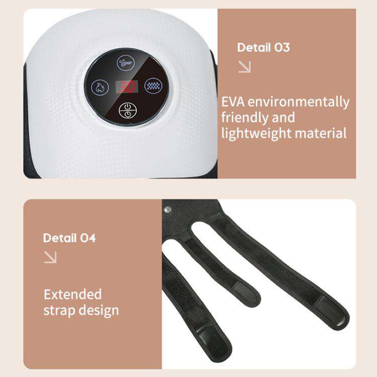 WG-JB-704 Home Rechargeable Heating Knee Massager Joint Knee Pad Massager, Specification:Dual