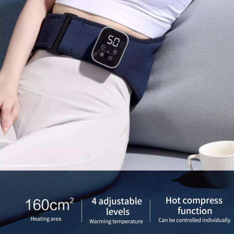 WG-HG-16008 Hot Compress Massage Waist Massager Period Pain Relieve Massager(Navy Blue)