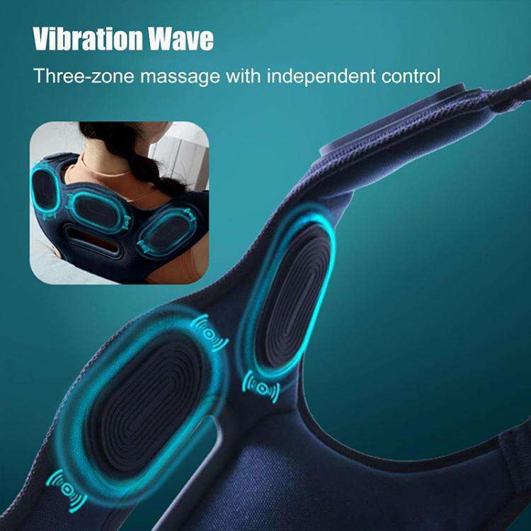 WG-HC-56001 Electric Shoulder Neck Massage Belt Back Correction Belt(Navy Blue)