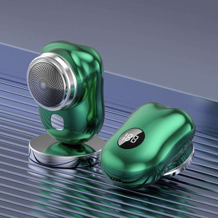 WG-P10X Portable Rechargeable LED Digital Display Electric Shaver(Green)