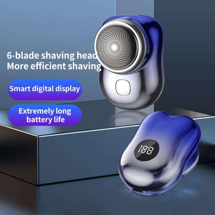 WG-P10X Portable Rechargeable LED Digital Display Electric Shaver(Silver)