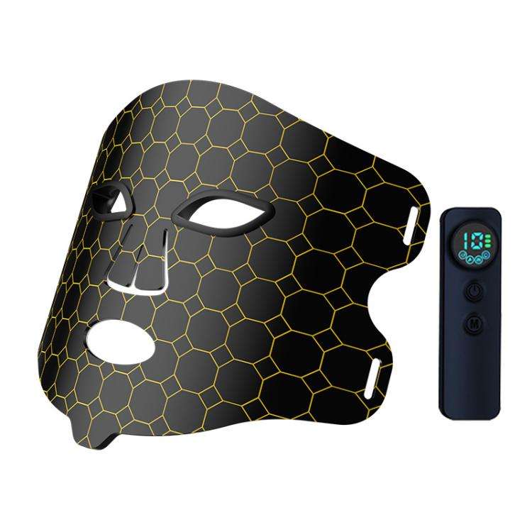 WG-B-M03 Vibration Massage Photon Mask Photon Rejuvenation Facial Beauty Device, US Plug(Black)