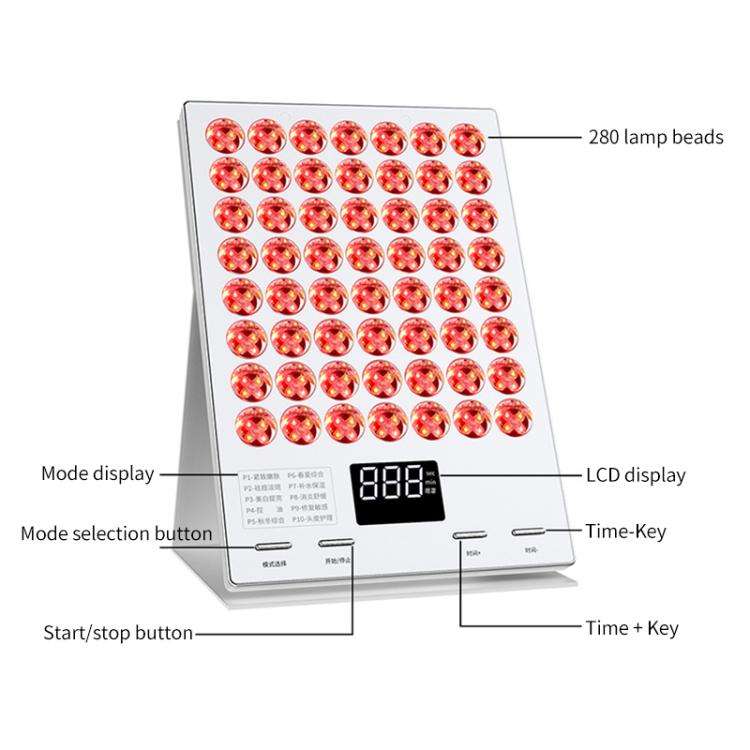 WG-YM-8005 280 LED Lamp Beads Beauty Device Photon Rejuvenation Instrument, EU Plug(White)