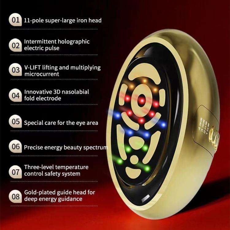 WG-CY00-7 12-pole Large Iron Style RF Skin Rejuvenation Beauty Instrument(Gold)