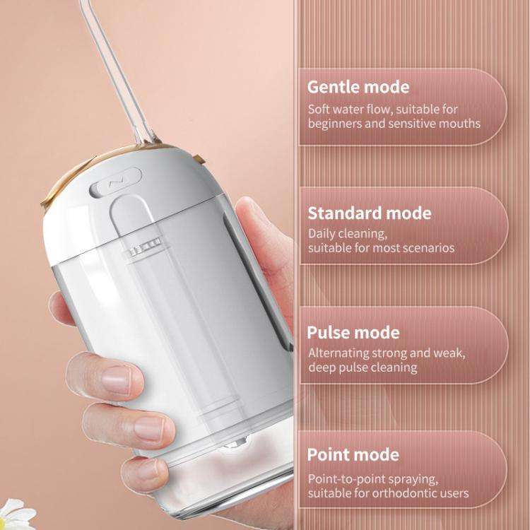 FY-B302 Smart Oral Teeth Irrigator Portable Retractable Electric Water Flosser, 200ml Water Tank(...