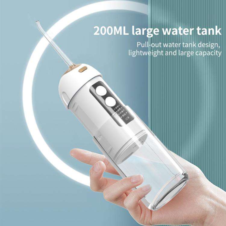 FY-B302 Smart Oral Teeth Irrigator Portable Retractable Electric Water Flosser, 200ml Water Tank(...