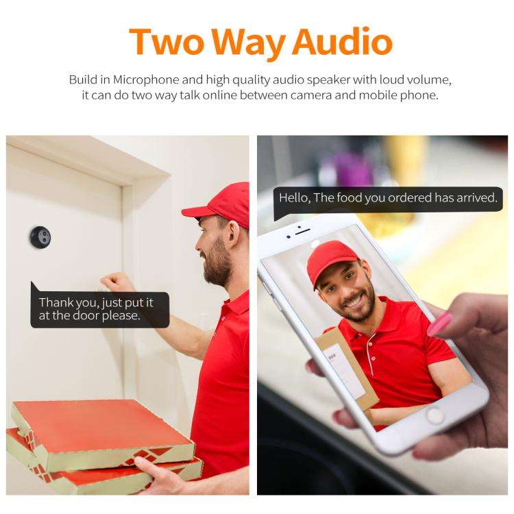 ESCAM C88 4.3 inch 1080P PIR Digital Door Viewer WiFi Video Doorbell Support Night Vision, Two-wa...
