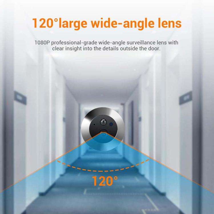 ESCAM C88 4.3 inch 1080P PIR Digital Door Viewer WiFi Video Doorbell Support Night Vision, Two-wa...