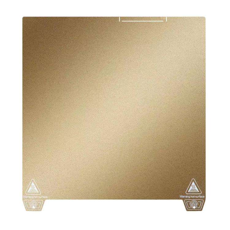 3D Printer Build Plate Spring Steel Sheet For Creality K2 Plus, Style:Gold / Single-sided PEI Coa...