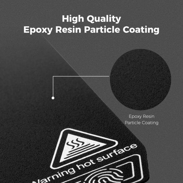 3D Printer Build Plate Spring Steel Sheet For Creality K2 Plus, Style:Black / Double-sided PEI Co...