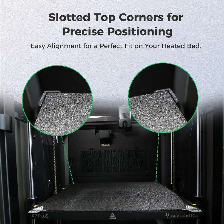 3D Printer Build Plate Spring Steel Sheet For Creality K2 Plus, Style:Black / Double-sided PEI Co...
