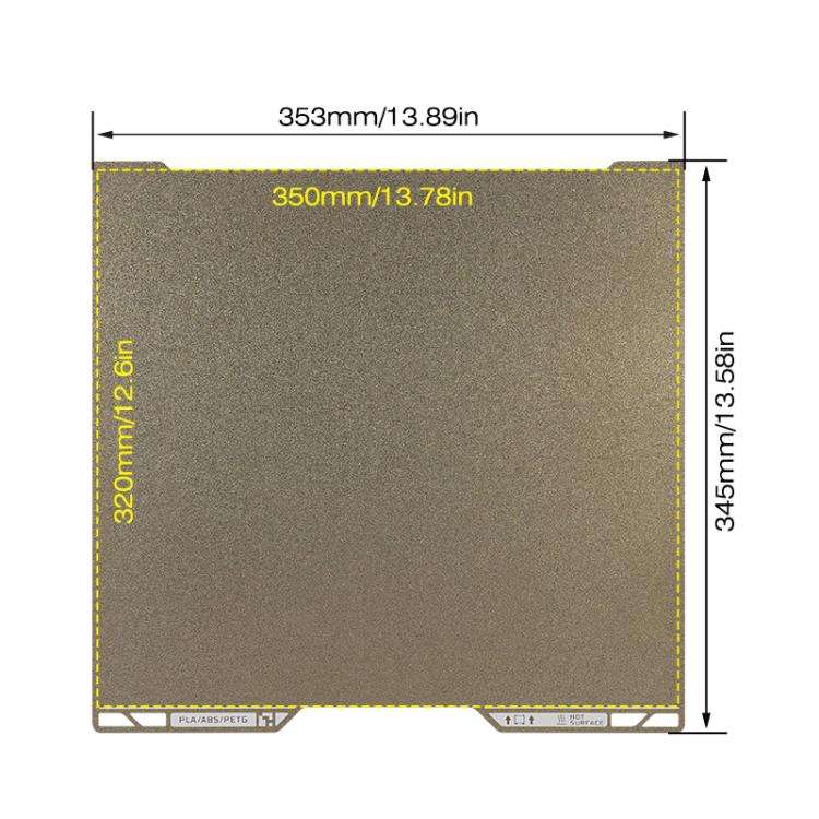 3D Printer Build Plate Spring Steel Sheet For Bambu Lab H2D, Style:Double-sided PEI Coating