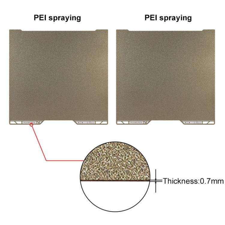 3D Printer Build Plate Spring Steel Sheet For Bambu Lab H2D, Style:Double-sided PEI Coating