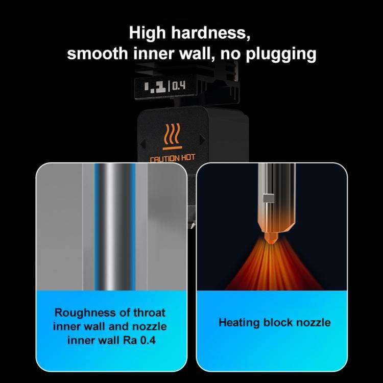 3D Printer Removable Nozzle Hot End For Bambu Lab H2D, Style:0.8mm Hardened Steel