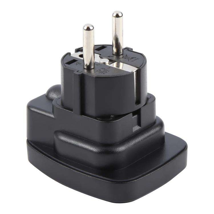 WSA-9 German Plug Global Travel Universal Adapter with Safety Shutter(Black)