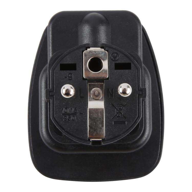 WSA-9 German Plug Global Travel Universal Adapter with Safety Shutter(Black)