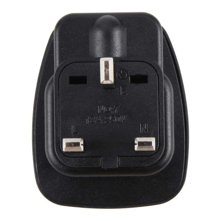 WSA-7 UK Plug Global Travel Universal Adapter with Safety Shutter(Black)