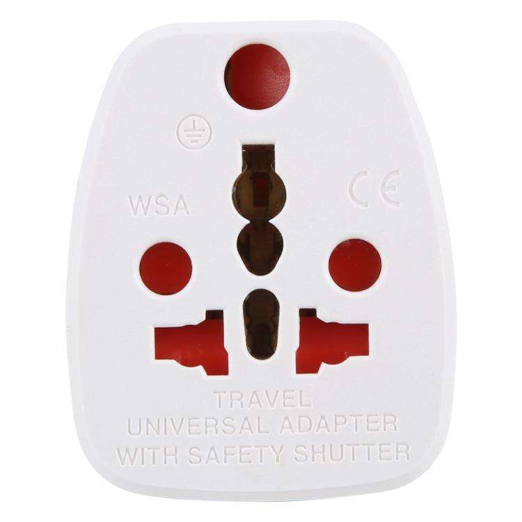 WSA-6 US / JP Plug Global Travel Universal Adapter with Safety Shutter(White)