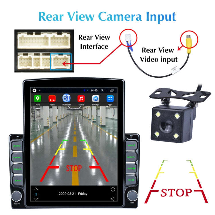 9.7 inch Vertical Screen 2.5D Glass Car Android Universal Player Navigator MP5 Integrated Machine...