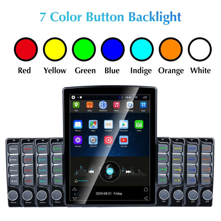 9.7 inch Vertical Screen 2.5D Glass Car Android Universal Player Navigator MP5 Integrated Machine...