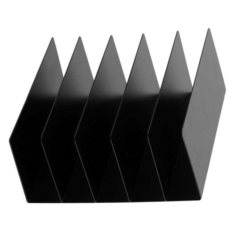 Five-grid Envelope Notepad Metal Storage Rack Mail Envelope Sorting Desktop Organizer(Black)