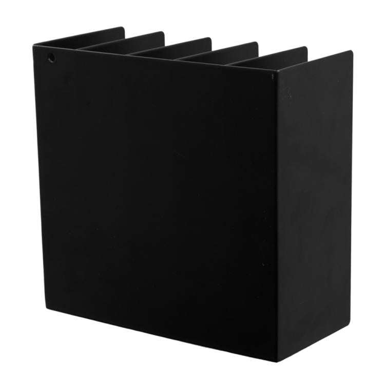 Five-grid Envelope Notepad Metal Storage Rack Mail Envelope Sorting Desktop Organizer(Black)
